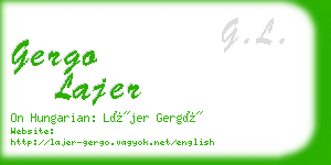 gergo lajer business card